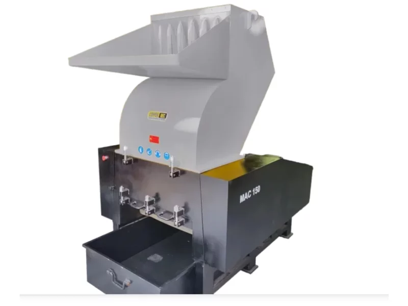 Broyeur déchiqueteur de câbles MAC150 Copper-Rec avec trémie et bac de récupération